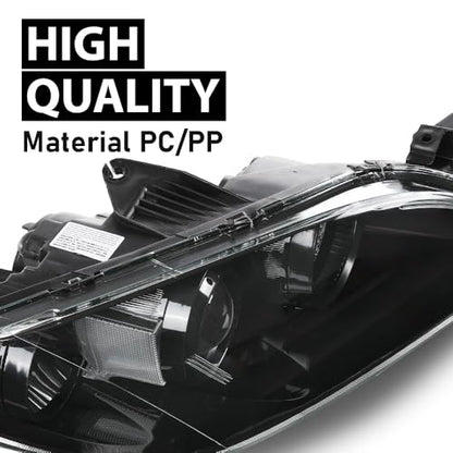 G-PLUS Headlights Assembly Fit For Mazda 3 4-Door Sedan 2004-2009 - size: Fit Mazda 3 2004-2009(Clear)
