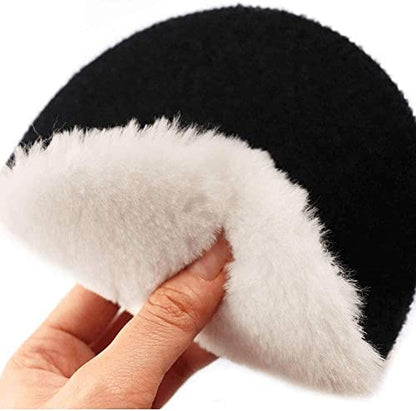 IPELY 6 Pcs 5 Inch Wool Polishing Buffing Pad Polishing Buffing Wheel for Drill Buffer Attachment with M14 Drill Adapter - size: 6 Pcs 5 Inch
