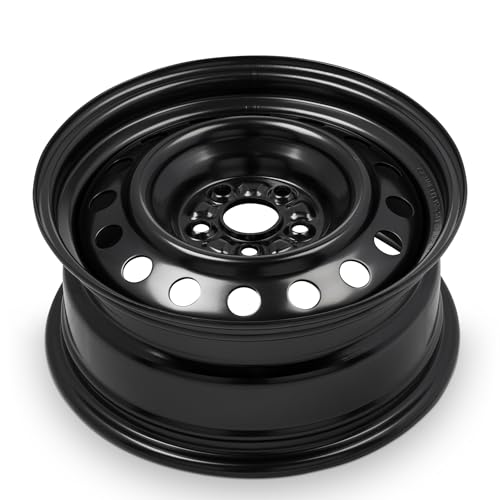 15x6 in Steel Wheel Rim 5 Lug 100mm 40mm Offset 54.1mm CB| Powder-Coated Black finish Fits 2003-2008 Toyota Corolla | New OEM Replacement | 4261102471 - size: 15x6 inch - Black