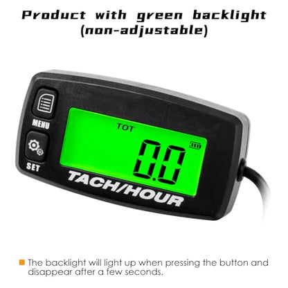 Digital Tachometer Hour Meter, Service Reminder for Small Engine