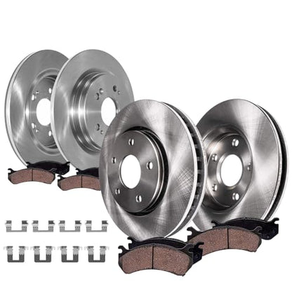 Detroit Axle - 8pc Brake Kit for 2014-2018 Acura RLX [Sport Hybrid SH-AWD] - size: 8PR53423/kit