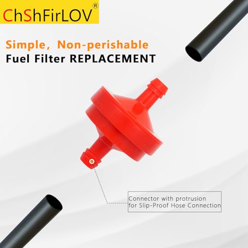 394358 AM38708 298090 Lawn Mower 1/4" Inline Gas Fuel Filter for B & S BS 394358S 5098K 7-6572 1/4" Inline Gas 75 Micron Assembly (2/Pack)