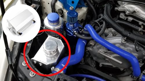2L Aluminum Coolant Overflow Tank, Universal Radiator Reservoir White - color: White
