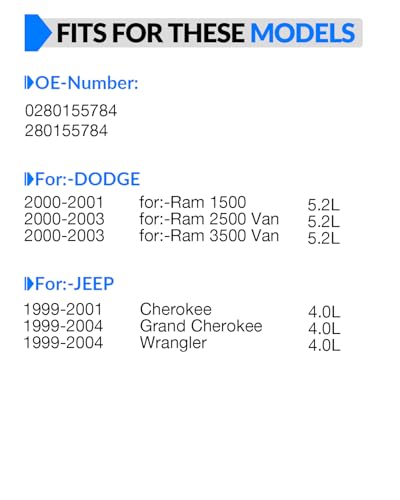 Upgraded Fuel Injectors 0280155784 For:-Jeep Cherokee Wrangler