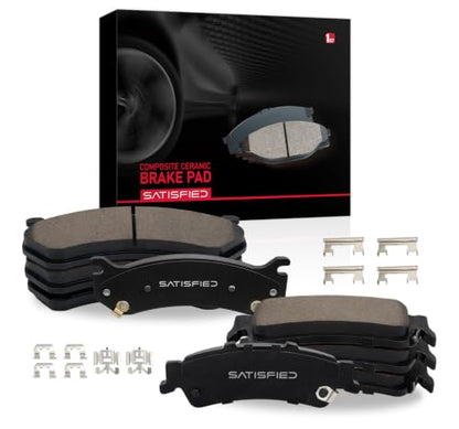 SATISFIED Ceramic Front Rear Brake Pads D785 D792 Fit For Tahoe 2000-2001 - size: D785-D792