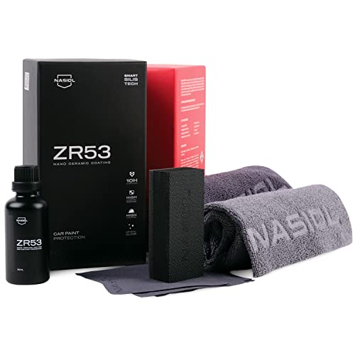 Nasiol ZR53 Nano Ceramic Coating for Cars – Complete Kit for Professional Paint Protection with Expert Guide