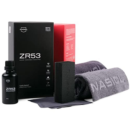 Nasiol ZR53 Nano Ceramic Coating for Cars – Complete Kit for Professional Paint Protection with Expert Guide