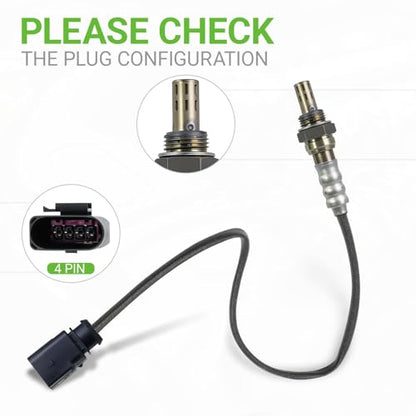 O2 Oxygen Sensor Downstream Compatible with Volkswagen Jetta Golf Rabbit & Audi S5 S6 S8 RS5# 06A906262CL 250-24692 25024692 07L906265F 8K0906262 - size: 250-24692