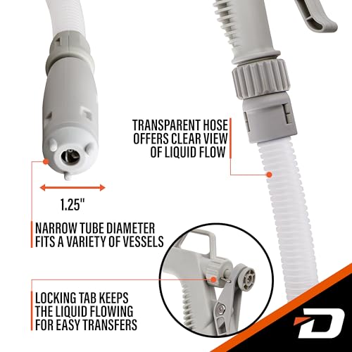 DeWay Fuel Transfer Pump, Hand Trigger Nozzle, 3.8 GPM, 51in Hose - style: Hand-Trigger Nozzle