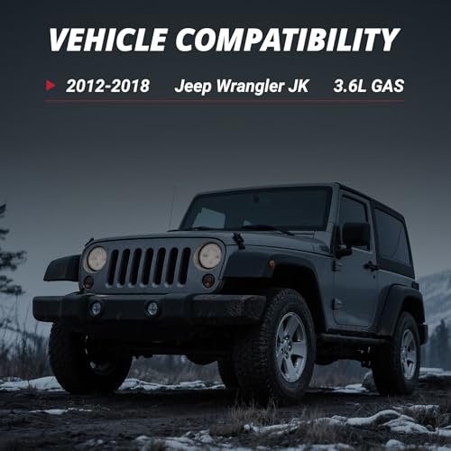 EVIL ENERGY Cold Air Intake Compatible for 2012-2018 Jeep Wrangler JK 3.6L, Includes Heat Shield & Pre-Filter, Black