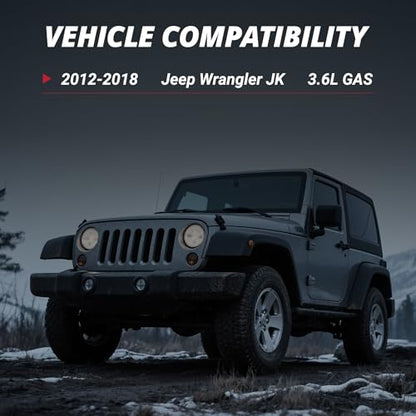 EVIL ENERGY Cold Air Intake Compatible for 2012-2018 Jeep Wrangler JK 3.6L, Includes Heat Shield & Pre-Filter, Black