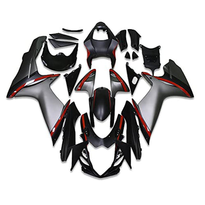 YTL Grey Black Full Fairing Fit for Suzuki 2011-2026 GSXR 600/750 - color: 010 Grey Black
