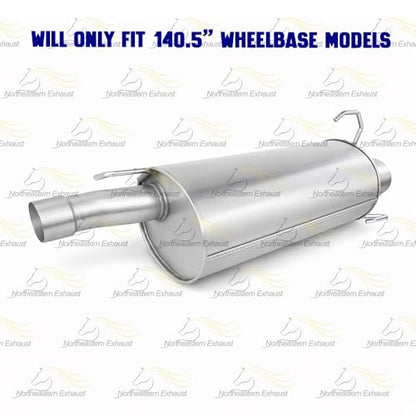 Exhaust Intermediate Pipe Muffler System Kit Compatible with Dodge RAM 3500 2003-2007 5.7L | Stainless Steel | Northeastern Exhaust | Includes Clamps and Hangers | Direct-Fit Replacement