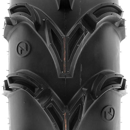 Pair of 2 SunF A050 AT 25x8-12 ATV UTV Deep Mud Terrain Tires, 6 PR, Tubeless - size: 25x8-12