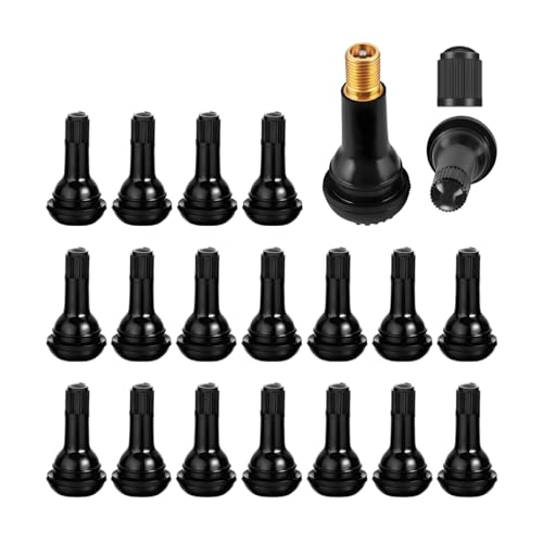 20PCS TR415 Car Tubeless Valve Stems, Rubber Snap-in Standard Vehicle Tire Stem, Automotive Wheel Air Valve Replacement of Tubeless Rim Holes, Universal for SUV RV Truck