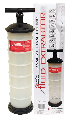 JohnDow Industries 1.7 Gallon JDI-172EV Manual Hand Pump Fluid Evacuator/Extractor, White
