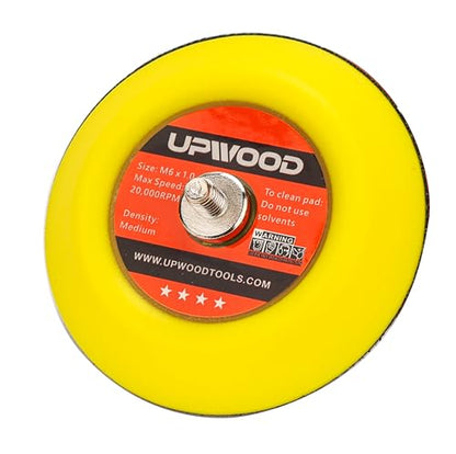 8 pcs 3 inch M6 Thread Hook and Loop Backing Pad for Mini Air Sander Polisher - color: Hook and Loop, size: 3 inch M6 Thread