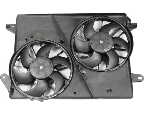 620-039 5137714AA Engine Radiator Dual Cooling Fan for Dodge Chrysler 300 Challenger Charger Base Magnum SRT8 SXT LX Signature 2005-2006 2007 2008 2009 2010 5137713AA 5174358AA CH3115132