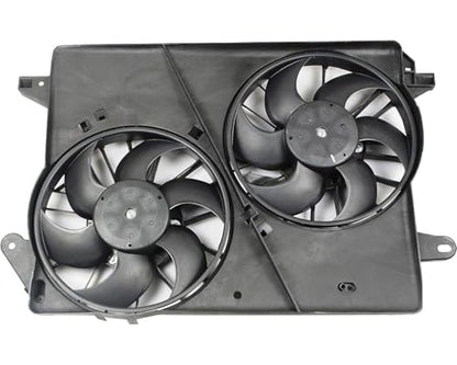 620-039 5137714AA Engine Radiator Dual Cooling Fan for Dodge Chrysler 300 Challenger Charger Base Magnum SRT8 SXT LX Signature 2005-2006 2007 2008 2009 2010 5137713AA 5174358AA CH3115132