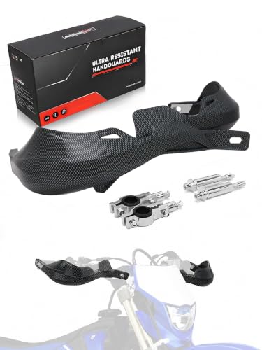 JFG RACING Dirt Bike Handguards for 7/8" and 1 1/8" Bar,Carbon Fiber Pattern - color: gray