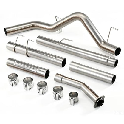 1 Set Stainless Steel Exhaust Pipes for Ford F150 2018-2020 3.0L 4" Powerstroke Diesel - size: for 2018-2020 F150