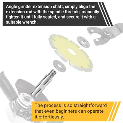 5/8"-11 Angle Grinder Extension Rod Kit, for Angle Grinder Car Polishing Machine Pads Backing Plate Electric Polisher, 3", 3.9", 5.5" Grinder Extension Shaft