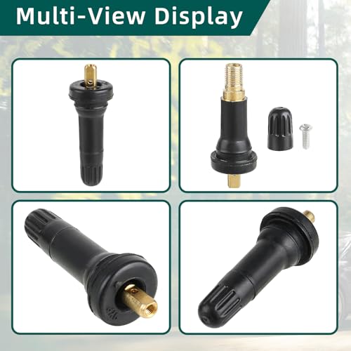 AUTOKAY 100pcs TPMS 17-20008 Rubber Snap-in Tire Pressure Sensor Tire Valve Stem TPMS Compatible with Jeep Ford Chevy Chrysle Ram GMC Cadillac Buick Lincoln Pontiac Ram Hyundai for Subaru for Dodge