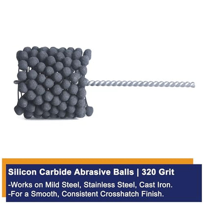 Garhgi 3 Inch (76.2mm) Cylinder Hone with 320 Grit Flexible Resilient Ball - size: 3.000"(76.2mm), style: 320 Grit