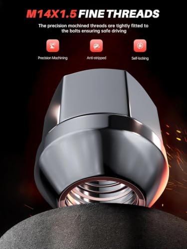 Sposuit 24 Pcs M14x1.5 Open End Lug Nuts Replacement for Chevrolet - color: Chrome, size: M14x1.5, style: 24 Pcs Open End