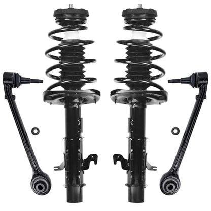 Detroit Axle - 6.2L Front Struts Lower Control Arms for 10-12 Chevy Camaro - size: 4CQ50679/Big Kit