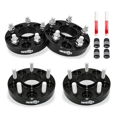 4 Pack 5x114.3mm Wheel Spacers for Civic CR-V Accord TSX TLX TL, 1" Thick Forged Hubcentric Tire Spacer, M12x1.5 Thread Studs & 64.1mm Centric Bore, 5x4.5 Hub Centric Wheel Adapters
