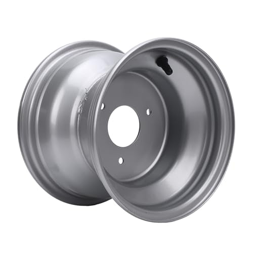 Pissente 18 X 9.50-8 ATV Wheel Rim High Strength Aluminum Alloy 8 Inch Wheel Rim Hub for Go Karts Carts Silver (Three Hole (Hole Spacing: 78mm / 3.07in) - size: Three Hole (Hole Spacing: 78mm / 3.07in