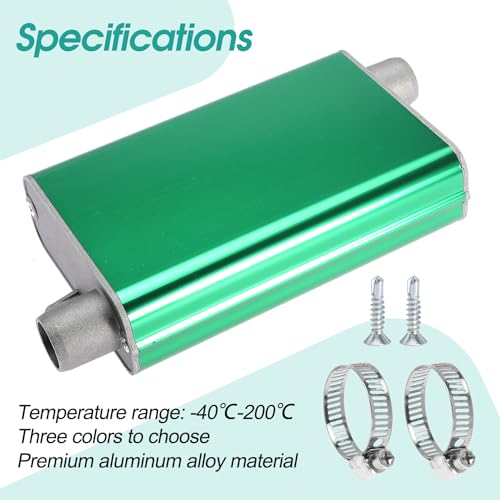 24mm Exhaust Muffler Pipe Upgraded for Chinese for Eberspacher Diesel Heaters Air Compressor with 2 clamps and screws, Green - color: Green