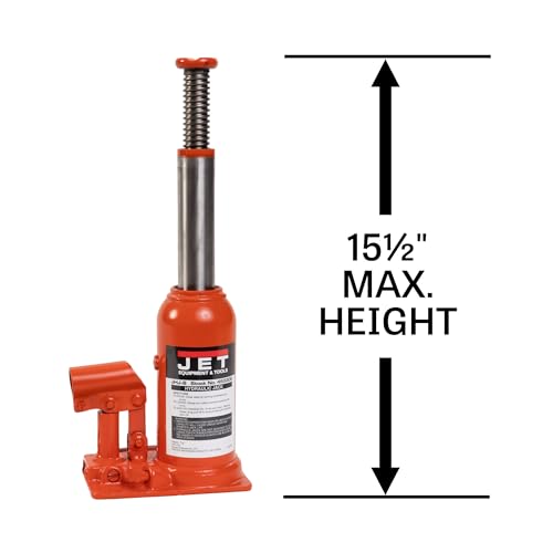 Jet 8-Ton Hydraulic Bottle Jack w/Handle (JHJ-8) - size: 8 Ton