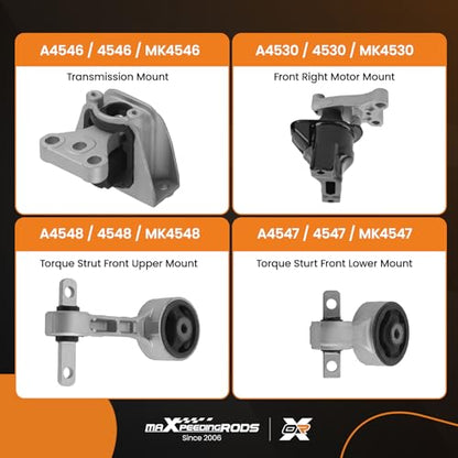 maXpeedingrods Engine Motor Mounts Transmission Mount Kit for Honda Civic L4 1.8L 2006-2011 Replace OE A4530 A454 A4547 A4548 - size: for Honda Civic L4 1.8L 2006-2011