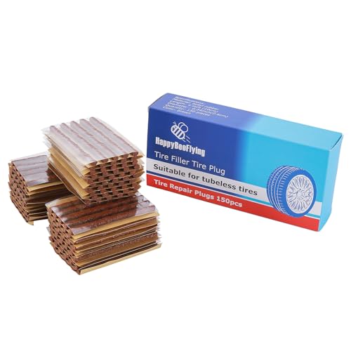 Tire Plugs 150pcs,Rubber Tire Repair Plugs Automotive Tire Puncture Repair Tool 4" x 1/4" for Tubeless Tires