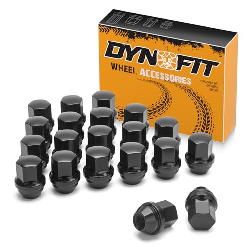 Dynofit M14x1.5 Lug Nuts for Wrangler Grand Cherokee Ram 1500, Conical Seat - color: Black, size: M14x1.5,1.5",Jeep