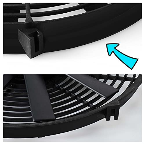 MuHize 14 Inch Electric Radiator Cooling Fan 12V 80W Push/Pull, 2 Pack - size: 2Pcs-14 inch