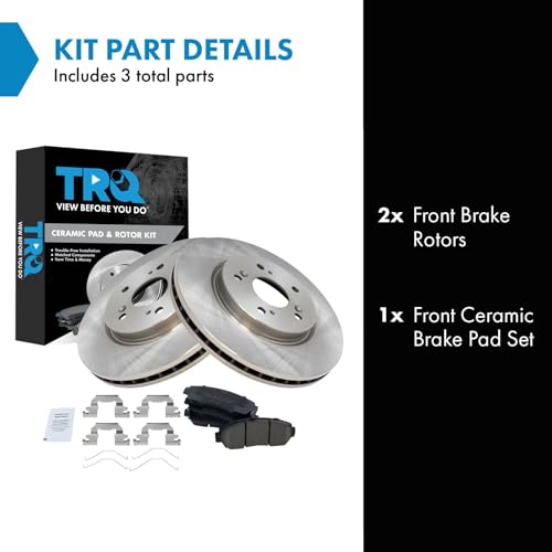 TRQ Front Ceramic Brake Pad and Rotor Set - style: BKA11959