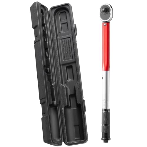 Shewtme Torque Wrench 1/2 inch Drive, 28-210 Nm Range, Reversible Ratchet Head Torque Wrenches with Dual Range Scales, for Bicycle, Motorcycle, Car,Maintenance (red, 28-210Nm) - color: Red, size: 28-210Nm