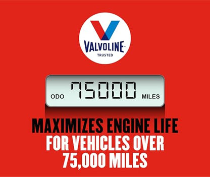 Valvoline High Mileage with MaxLife Technology 5W-30 Synthetic Blend Motor Oil 1 Quart - size: 1 qt (Pack of 1), style: High Mileage