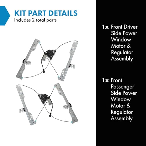 TRQ Front Power Window Regulator & Motor Assembly Set - style: WRA11694