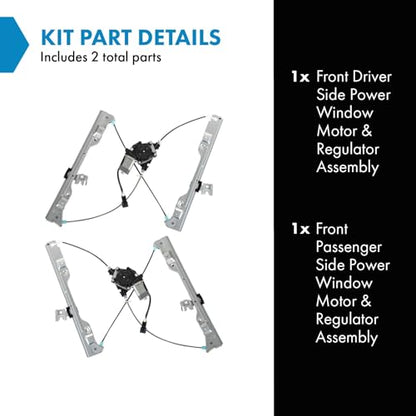 TRQ Front Power Window Regulator & Motor Assembly Set - style: WRA11694