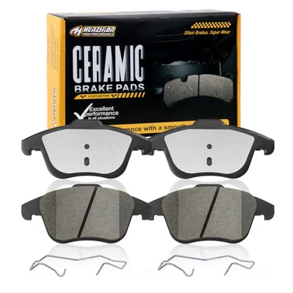 Ceramic Front Brake Pads Set Compatible with 2015-2018 Audi Q3/Q3 Quattro;2012-2020 Volkswagen Passat;2009-2017 Volkswagen Tiguan;2017-2018 Volkswagen Tiuan Limited (D1375) - color: HZ1375
