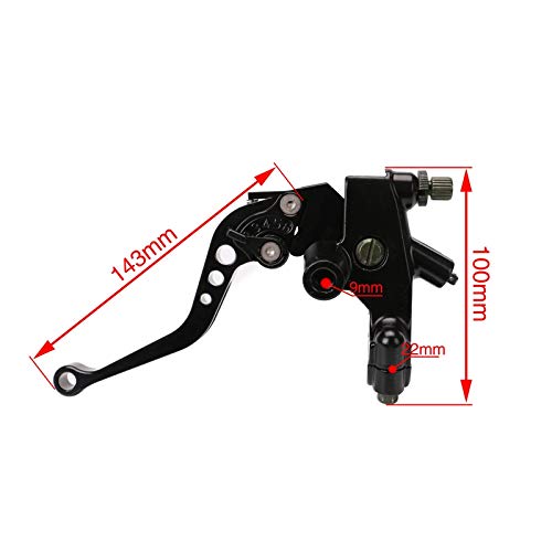 PACEWALKER Universal Motorcycle 7/8" 22mm Handlebar Brake Master Cylinder Clutch Lever CNC Left & Right Set for Honda Kawasaki Suzuki Yamaha Blue - color: Blue