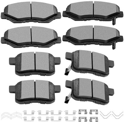 SCITOO Disc Brake Pads Sets Front and Rear Ceramic D914 D1336 w/Hardware - size: Front D914 & Rear D1336