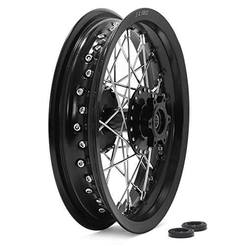 TOFR CNC 12x2.15 Rear Wheel Rim for Talaria Sting R MX3/R MX4/XXX/X3 Pro - color: Black, size: 12" Rear