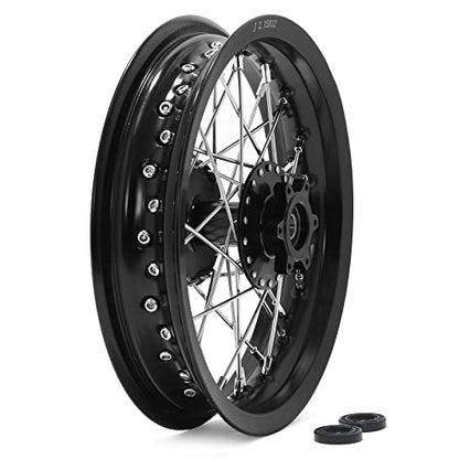 TOFR CNC 12x2.15 Rear Wheel Rim for Talaria Sting R MX3/R MX4/XXX/X3 Pro - color: Black, size: 12" Rear