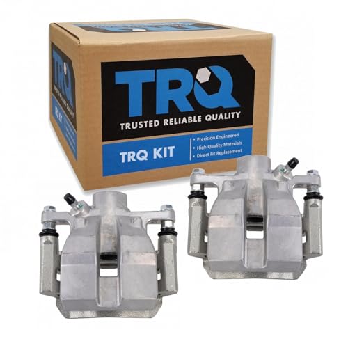 TRQ Rear Brake Caliper Set Zinc Coated Brackets Hardware - style: CLA31961