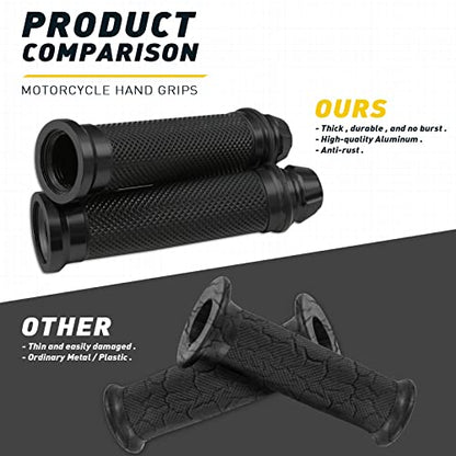 DREAMIZER Motorcycle Handle Grips Rubber Pedal Bike Scooter Handlebar Grips Modified Handlebar Throttle Turn Grip Settle - Black - color: Black